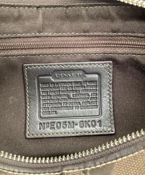 COACH（コーチ）COACH (コーチ) シグネチャー ワンショルダーバッグ ブラウンの古着・服飾アイテム