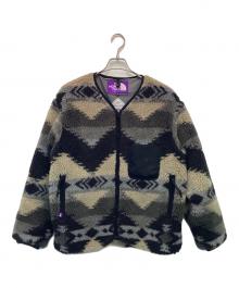 THE NORTHFACE PURPLELABEL（ザ・ノースフェイス パープルレーベル）の古着「Wool Boa WINDSTOPPER Field Cardigan（ウール ボア ウィンドストッパー フィールド カーディガン）」｜ブラック×グレー