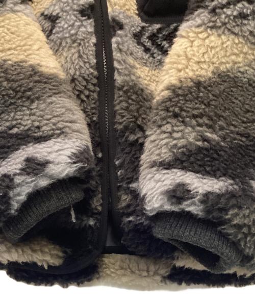 THE NORTHFACE PURPLELABEL（ザ・ノースフェイス パープルレーベル）THE NORTHFACE PURPLELABEL Wool Boa WINDSTOPPER Field Cardigan（ウール ボア ウィンドストッパー フィールド カーディガン） ブラック×グレー サイズ:Sの古着・服飾アイテム