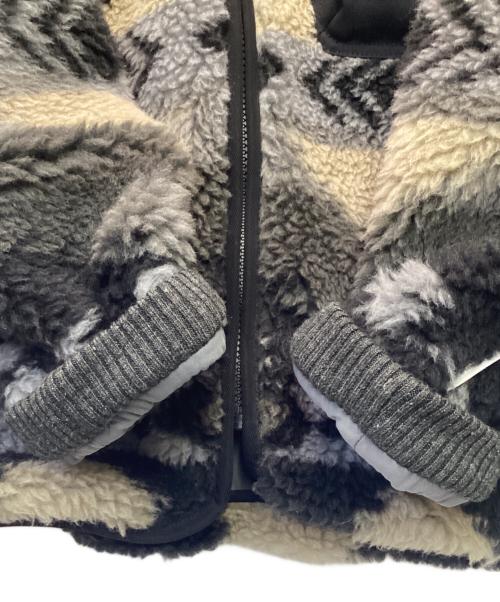 THE NORTHFACE PURPLELABEL（ザ・ノースフェイス パープルレーベル）THE NORTHFACE PURPLELABEL Wool Boa WINDSTOPPER Field Cardigan（ウール ボア ウィンドストッパー フィールド カーディガン） ブラック×グレー サイズ:Sの古着・服飾アイテム