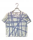 HERMESエルメス）の古着「ボルデュックリボン 半袖カットソー」｜ホワイト×ブルー