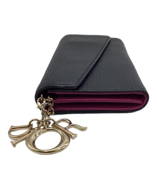 Christian Dior（クリスチャン ディオール）Christian Dior (クリスチャン ディオール) ランコントル ディオリッシモ チェーンウォレット ブラックの古着・服飾アイテム