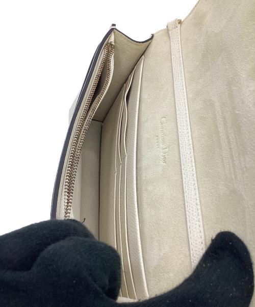 Christian Dior（クリスチャン ディオール）Christian Dior (クリスチャン ディオール) サドル チェーン ショルダー ポーチ アイボリーの古着・服飾アイテム