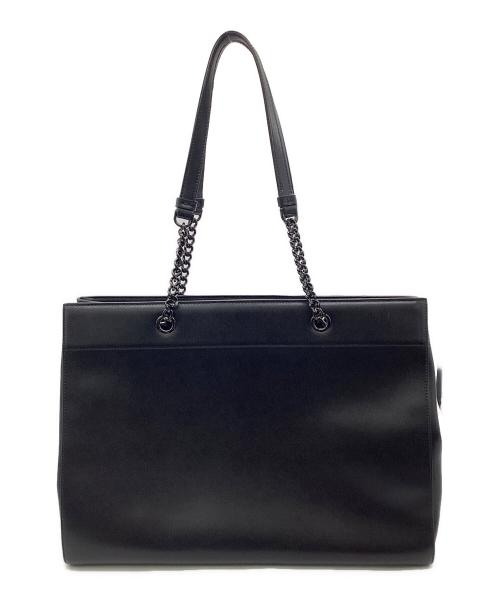 Ferragamo（フェラガモ）Ferragamo (フェラガモ) ヴァラ レザートートバッグ ブラックの古着・服飾アイテム