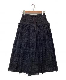cygne（シーニュ）の古着「ジャガード スカート SWAN」｜ブラック