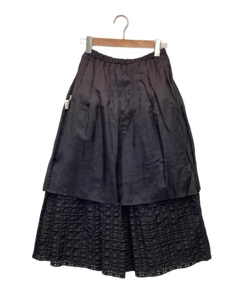 cygne（シーニュ）cygne (シーニュ) ジャガード スカート SWAN ブラック サイズ:1の古着・服飾アイテム