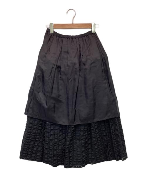 cygne（シーニュ）cygne (シーニュ) ジャガード スカート SWAN ブラック サイズ:1の古着・服飾アイテム