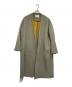 ENFOLD（エンフォルド）の古着「ソフトリバー ノーカラーコート」｜ヘザーグレー