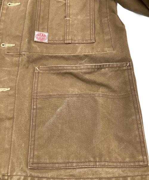 HEADLIGHT（ヘッドライト）HEADLIGHT (ヘッドライト) 13oz.ブラウンダック ワークコート ブラウン サイズ:38の古着・服飾アイテム