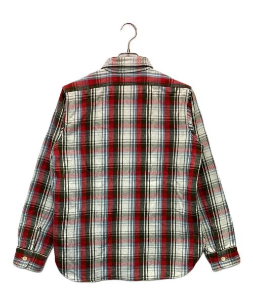 WAREHOUSE（ウエアハウス）WAREHOUSE (ウエアハウス) チェック フランネルシャツ レッド×ブルー×オリーブ サイズ:Mの古着・服飾アイテム
