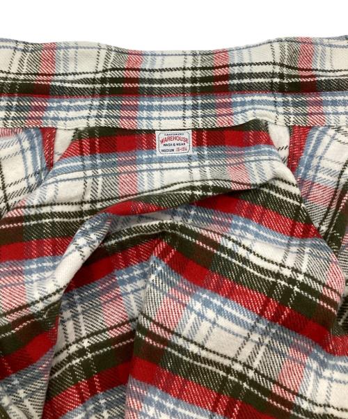 WAREHOUSE（ウエアハウス）WAREHOUSE (ウエアハウス) チェック フランネルシャツ レッド×ブルー×オリーブ サイズ:Mの古着・服飾アイテム