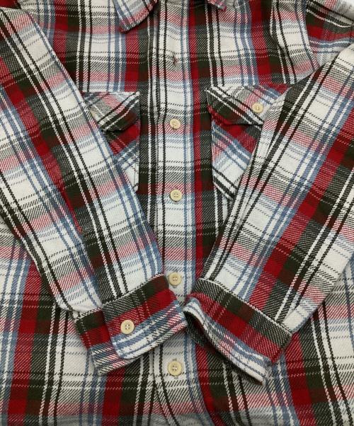 WAREHOUSE（ウエアハウス）WAREHOUSE (ウエアハウス) チェック フランネルシャツ レッド×ブルー×オリーブ サイズ:Mの古着・服飾アイテム