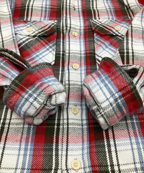 WAREHOUSE（ウエアハウス）WAREHOUSE (ウエアハウス) チェック フランネルシャツ レッド×ブルー×オリーブ サイズ:Mの古着・服飾アイテム
