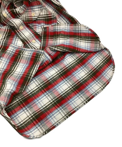 WAREHOUSE（ウエアハウス）WAREHOUSE (ウエアハウス) チェック フランネルシャツ レッド×ブルー×オリーブ サイズ:Mの古着・服飾アイテム