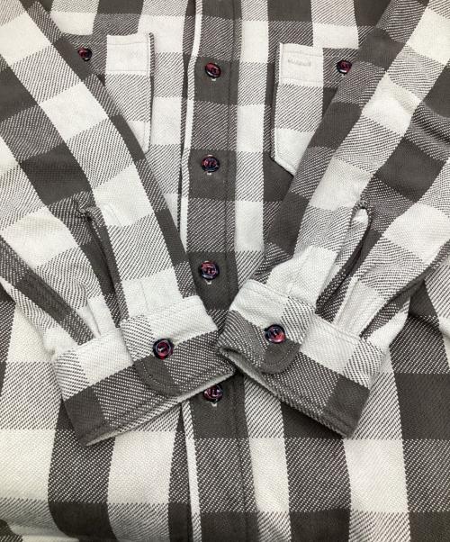 WAREHOUSE（ウエアハウス）WAREHOUSE (ウエアハウス) ブロックチェック フランネルシャツ ブラウン サイズ:Mの古着・服飾アイテム