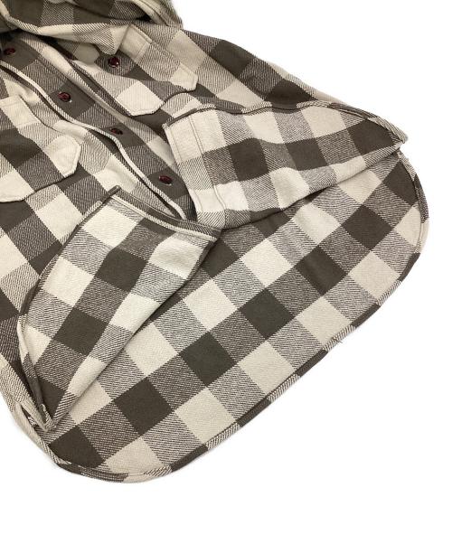 WAREHOUSE（ウエアハウス）WAREHOUSE (ウエアハウス) ブロックチェック フランネルシャツ ブラウン サイズ:Mの古着・服飾アイテム