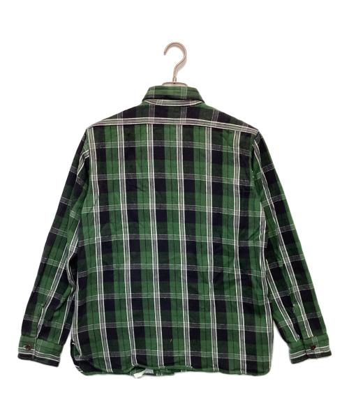 DUCK DIGGER WAREHOUSE（ダックディガー ウェアハウス）DUCK DIGGER WAREHOUSE (ダックディガー ウェアハウス) チェック フランネルシャツ グリーン サイズ:38の古着・服飾アイテム