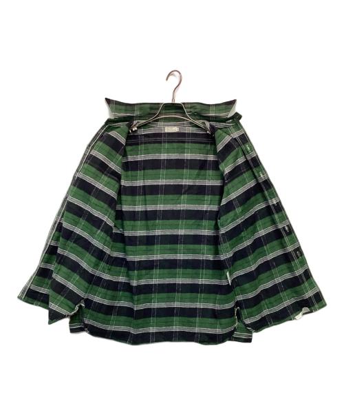 DUCK DIGGER WAREHOUSE（ダックディガー ウェアハウス）DUCK DIGGER WAREHOUSE (ダックディガー ウェアハウス) チェック フランネルシャツ グリーン サイズ:38の古着・服飾アイテム