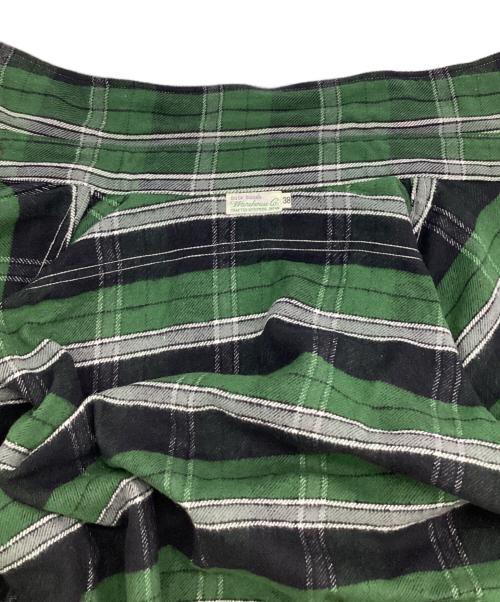 DUCK DIGGER WAREHOUSE（ダックディガー ウェアハウス）DUCK DIGGER WAREHOUSE (ダックディガー ウェアハウス) チェック フランネルシャツ グリーン サイズ:38の古着・服飾アイテム