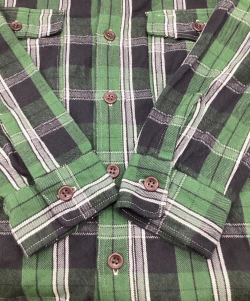DUCK DIGGER WAREHOUSE（ダックディガー ウェアハウス）DUCK DIGGER WAREHOUSE (ダックディガー ウェアハウス) チェック フランネルシャツ グリーン サイズ:38の古着・服飾アイテム