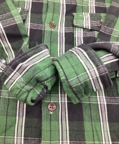DUCK DIGGER WAREHOUSE（ダックディガー ウェアハウス）DUCK DIGGER WAREHOUSE (ダックディガー ウェアハウス) チェック フランネルシャツ グリーン サイズ:38の古着・服飾アイテム