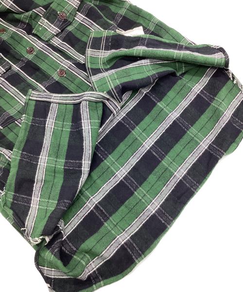DUCK DIGGER WAREHOUSE（ダックディガー ウェアハウス）DUCK DIGGER WAREHOUSE (ダックディガー ウェアハウス) チェック フランネルシャツ グリーン サイズ:38の古着・服飾アイテム