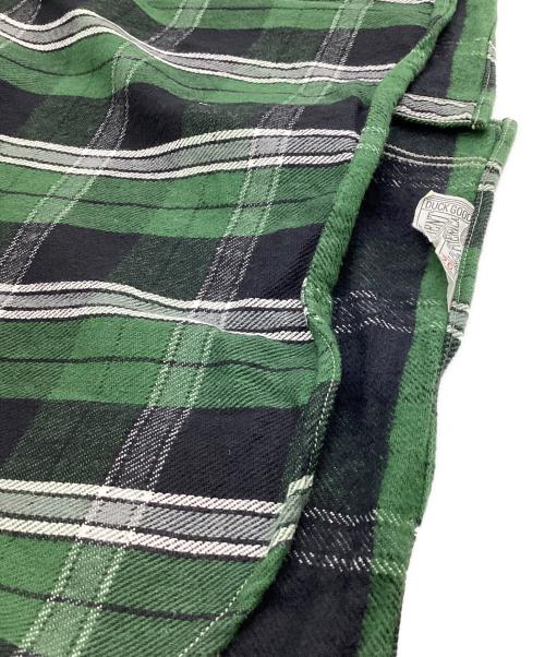 DUCK DIGGER WAREHOUSE（ダックディガー ウェアハウス）DUCK DIGGER WAREHOUSE (ダックディガー ウェアハウス) チェック フランネルシャツ グリーン サイズ:38の古着・服飾アイテム