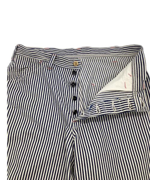 SUGAR CANE（シュガーケーン）SUGAR CANE (シュガーケーン) ヒッコリーストライプ ワークパンツ ネイビー サイズ:32の古着・服飾アイテム