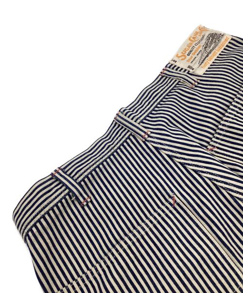 SUGAR CANE（シュガーケーン）SUGAR CANE (シュガーケーン) ヒッコリーストライプ ワークパンツ ネイビー サイズ:32の古着・服飾アイテム