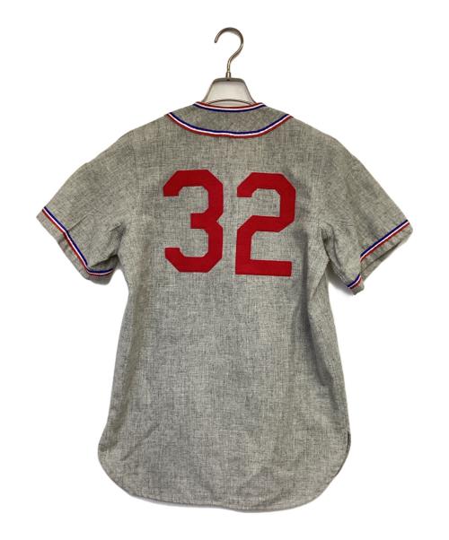 EBBETS FIELD FLANNELS（エベッツフィールドフランネルズ）EBBETS FIELD FLANNELS (エベッツフィールドフランネルズ) ベースボールシャツ グレー サイズ:Sの古着・服飾アイテム