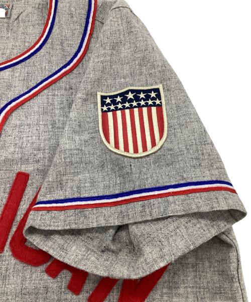 EBBETS FIELD FLANNELS（エベッツフィールドフランネルズ）EBBETS FIELD FLANNELS (エベッツフィールドフランネルズ) ベースボールシャツ グレー サイズ:Sの古着・服飾アイテム