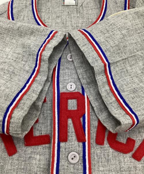 EBBETS FIELD FLANNELS（エベッツフィールドフランネルズ）EBBETS FIELD FLANNELS (エベッツフィールドフランネルズ) ベースボールシャツ グレー サイズ:Sの古着・服飾アイテム