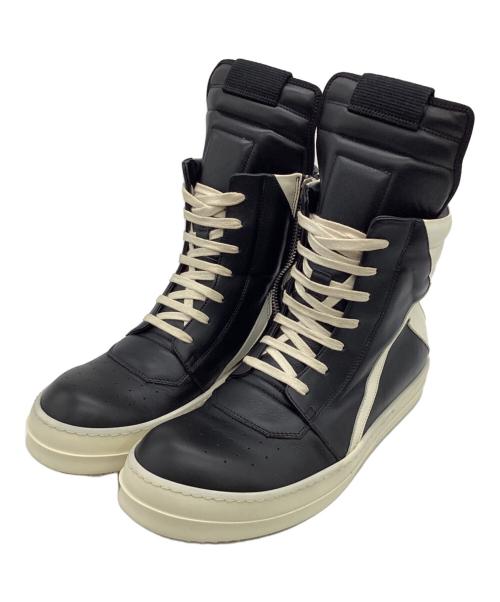 RICK OWENS（リックオウエンス）RICK OWENS (リックオウエンス) GEOBASKET(ジオバスケット)ハイカットスニーカー ブラック サイズ:42の古着・服飾アイテム
