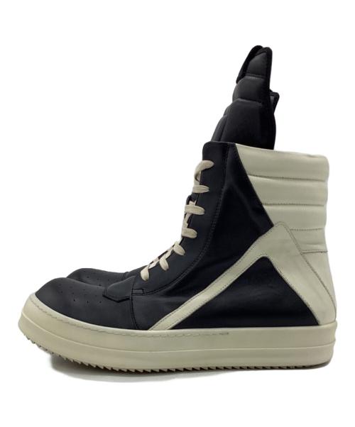 RICK OWENS（リックオウエンス）RICK OWENS (リックオウエンス) GEOBASKET(ジオバスケット)ハイカットスニーカー ブラック サイズ:42の古着・服飾アイテム