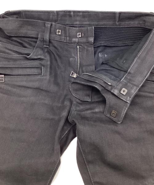 BALMAIN（バルマン）BALMAIN (バルマン) ジップフライ ストレッチ バイカー デニムパンツ ブラック サイズ:30の古着・服飾アイテム