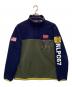 POLO RALPH LAUREN（ポロ・ラルフローレン）の古着「プルオーバー フリースジャケット」｜オリーブ×ネイビー