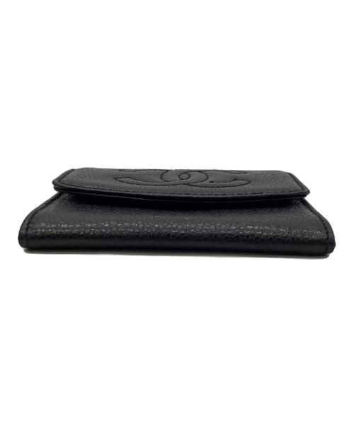 CHANEL（シャネル）CHANEL (シャネル) キャビアスキン コインケース ブラックの古着・服飾アイテム