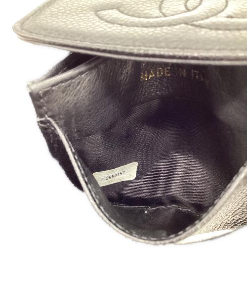 CHANEL（シャネル）CHANEL (シャネル) キャビアスキン コインケース ブラックの古着・服飾アイテム