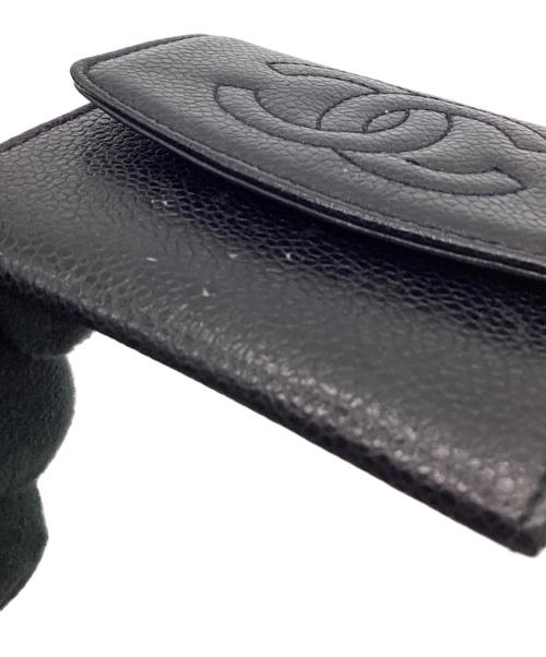 CHANEL（シャネル）CHANEL (シャネル) キャビアスキン コインケース ブラックの古着・服飾アイテム
