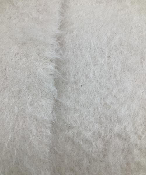 LOEWE（ロエベ）LOEWE (ロエベ) アナグラムパッチウール混モヘアマフラー アイボリーの古着・服飾アイテム