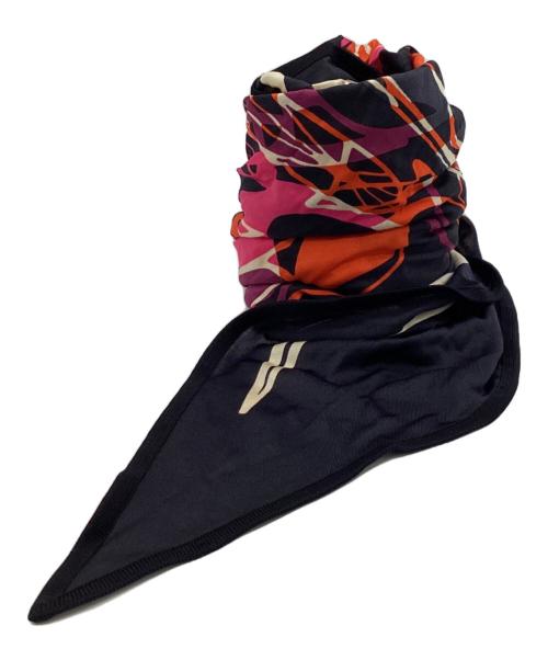 HERMES（エルメス）HERMES (エルメス) ポワントゥ CALECHE ELASTIQUE（カレーシュ エラスティーク） ネイビー×ピンクの古着・服飾アイテム