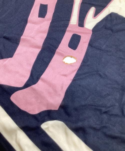 HERMES（エルメス）HERMES (エルメス) ポワントゥ CALECHE ELASTIQUE（カレーシュ エラスティーク） ネイビー×ピンクの古着・服飾アイテム