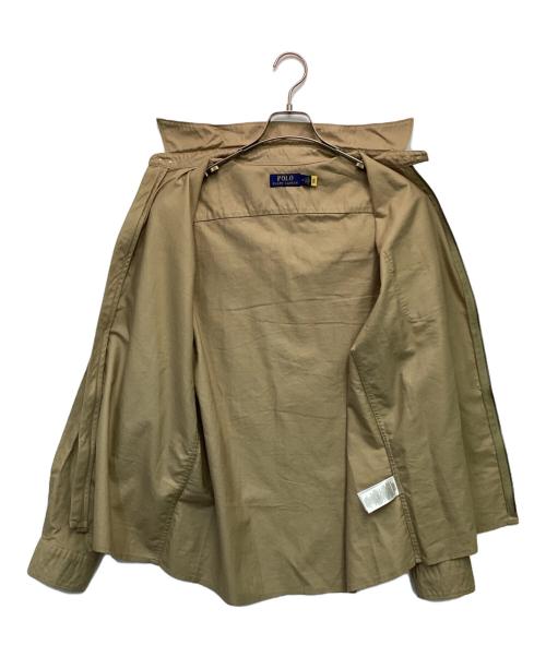 POLO RALPH LAUREN（ポロ・ラルフローレン）POLO RALPH LAUREN (ポロ・ラルフローレン) オックスフォード フルジップ シャツジャケット ベージュ サイズ:Mの古着・服飾アイテム