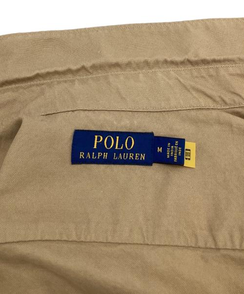 POLO RALPH LAUREN（ポロ・ラルフローレン）POLO RALPH LAUREN (ポロ・ラルフローレン) オックスフォード フルジップ シャツジャケット ベージュ サイズ:Mの古着・服飾アイテム