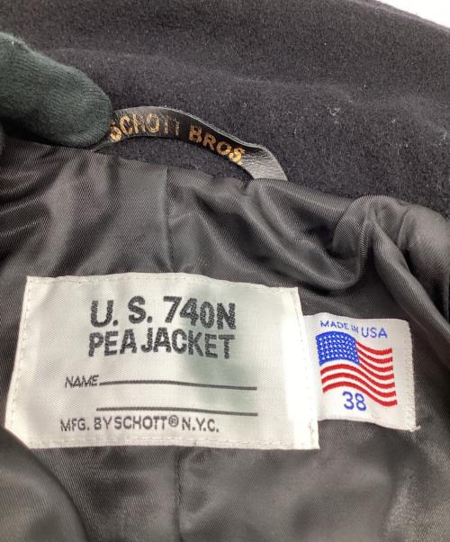 Schott（ショット）Schott (ショット) U.S.740N PEA JACKET（ピー ジャケット） ネイビー サイズ:38の古着・服飾アイテム