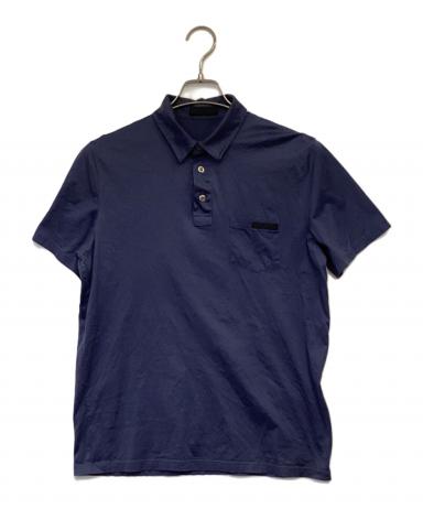 PRADA プラダ 半袖ポロシャツ XSサイズ 紺色 ラバーネーム 中古・古着通販】PRADA (プラダ) 半袖シャツ ネイビー サイズ:M