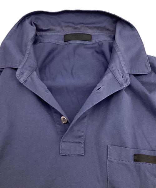 PRADA（プラダ）PRADA (プラダ) 半袖シャツ ネイビー サイズ:Mの古着・服飾アイテム