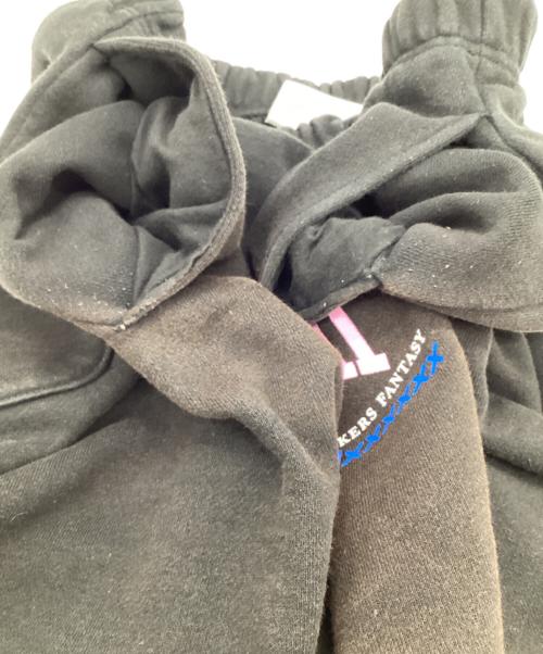 SAINT MICHAEL（セントマイケル）SAINT MICHAEL (セントマイケル) RIBON SAINT SWEAT SHORTS（リボン セント スウェット ショーツ） ブラック サイズ:Mの古着・服飾アイテム