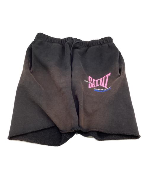 SAINT MICHAEL（セントマイケル）SAINT MICHAEL (セントマイケル) RIBON SAINT SWEAT SHORTS（リボン セント スウェット ショーツ） ブラック サイズ:Mの古着・服飾アイテム