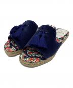 Christian Louboutinクリスチャン・ルブタン）の古着「PACHA FLAT ESPADRILLES（パチャ フラット エスパドリーユ）」｜ネイビー